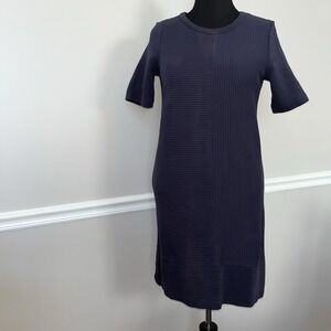 Boden‎ Blue Ribbed Short Sleeve Midi Dress Size 10